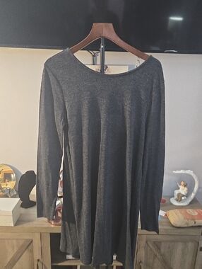Old Navy Dark Gray Long Sleeve Tunic Top